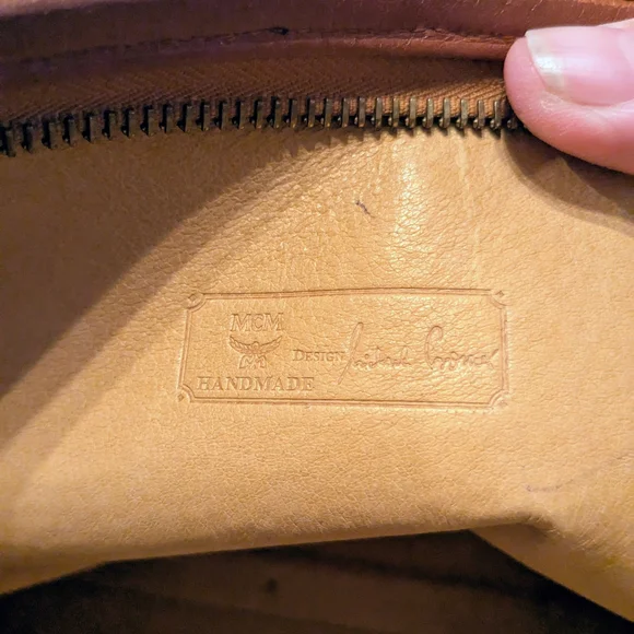 MCM Cognac Visetos Toiletry Bag